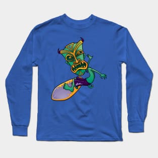 Tiki Surfer Dude Long Sleeve T-Shirt